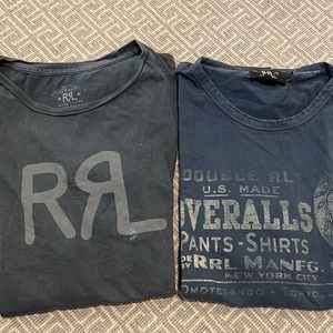 Two RRL Tee Shirts (distressed)